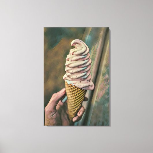 Cool cold freezing ice cream canvas afdruk (Voorkant)