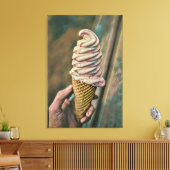 Cool cold freezing ice cream canvas afdruk (Insitu (Woonkamer))