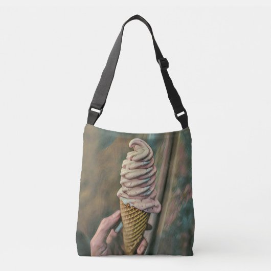 Cool cold freezing ice cream crossbody tas (Voorkant)
