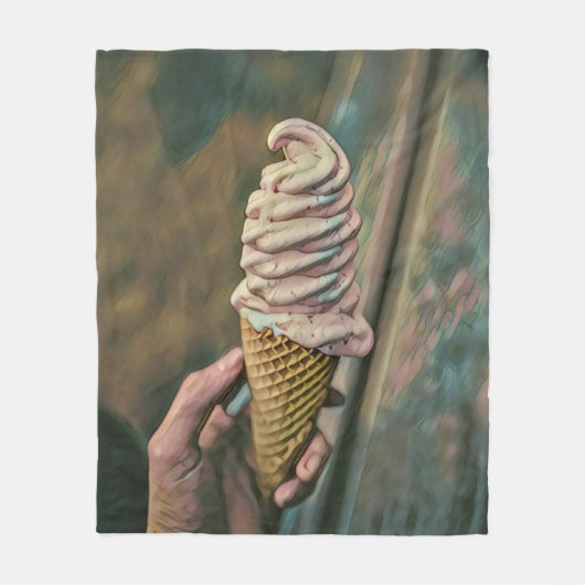 Cool cold freezing ice cream fleece deken (Voorkant)