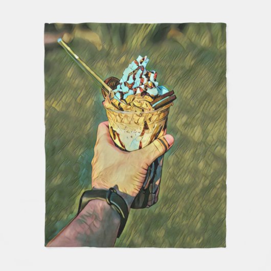 Cool cold freezing ice cream fleece deken (Voorkant)