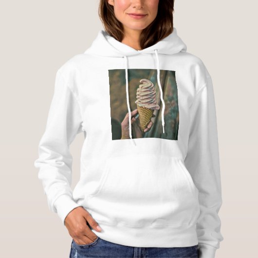 Cool cold freezing ice cream hoodie (Voorkant)