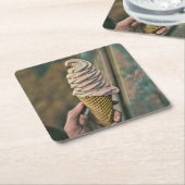 Cool cold freezing ice cream kartonnen onderzetters (Schuin)