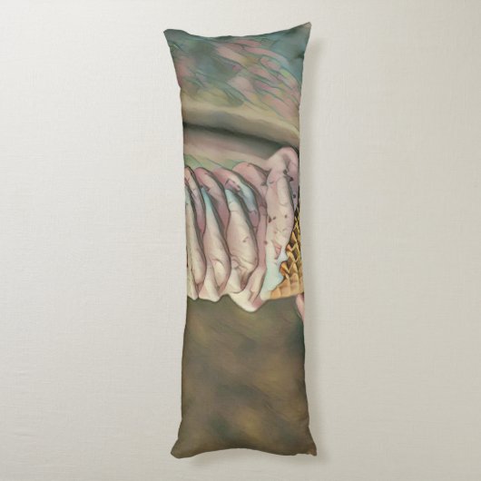 Cool cold freezing ice cream lichaamskussen (Achterkant (Verticaal))