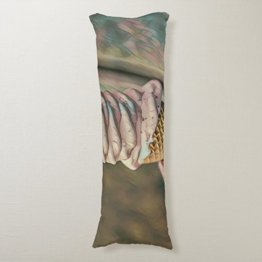 Cool cold freezing ice cream lichaamskussen (Voorkant Verticaal)