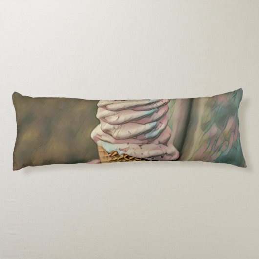 Cool cold freezing ice cream lichaamskussen (Achterkant)