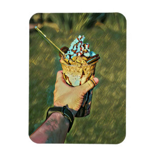 Cool cold freezing ice cream magneet