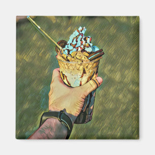 Cool cold freezing ice cream magneet