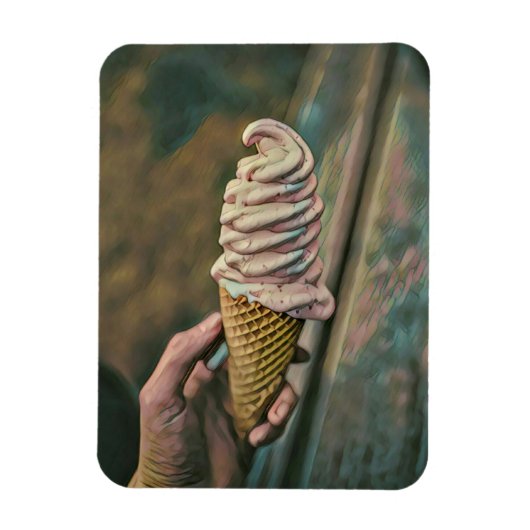 Cool cold freezing ice cream magneet (Verticaal)