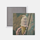 Cool cold freezing ice cream magneet (Voorkant / Achterkant)