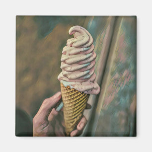 Cool cold freezing ice cream magneet