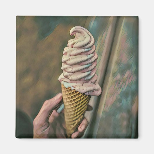 Cool cold freezing ice cream magneet (Voorkant)