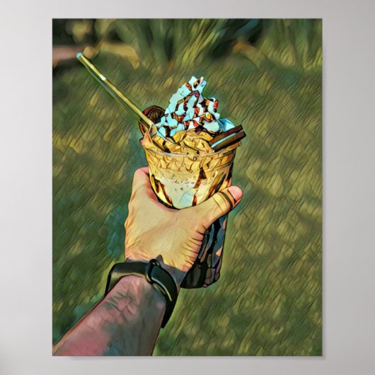 Cool cold freezing ice cream poster (Voorkant)