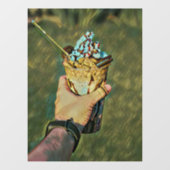Cool cold freezing ice cream raamsticker (Vel)