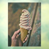 Cool cold freezing ice cream raamsticker (Vel 3)