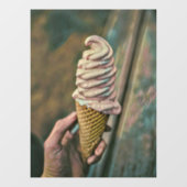 Cool cold freezing ice cream raamsticker (Vel)