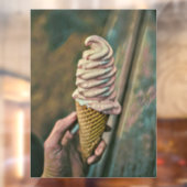 Cool cold freezing ice cream raamsticker (Vel 2)