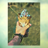 Cool cold freezing ice cream raamsticker (Vel 3)