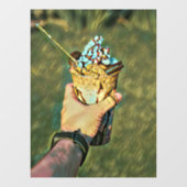 Cool cold freezing ice cream raamsticker (Vel)