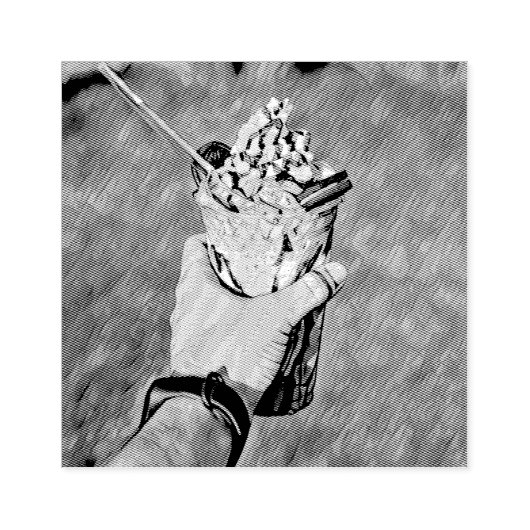 Cool cold freezing ice cream rubberstempel (Afrduk)