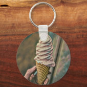 Cool cold freezing ice cream sleutelhanger (Voorkant)