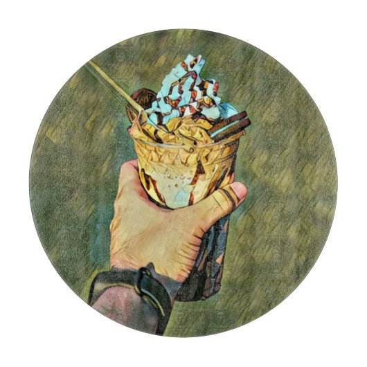 Cool cold freezing ice cream snijplank (Voorkant)