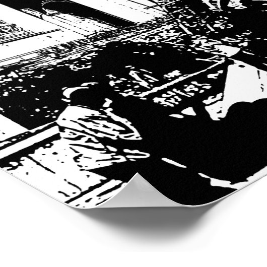 Cool Collage of Photo Illustrations of Paris Poster (Hoek)