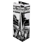 Cool Collage of Photo Illustrations of Paris Wijn Cadeautas (Voorkant Gekanteld)