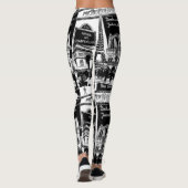 Cool Collage Photo Illustrations Paris Sights Leggings (Achterkant)