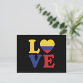 Cool Colombia Flag Love Briefkaart (Staand voorkant)