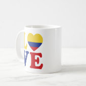 Cool Colombia Flag Love Koffiemok (Voorkant links)