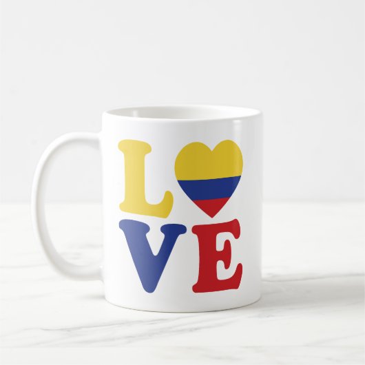 Cool Colombia Flag Love Koffiemok (Links)