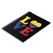 Cool Colombia Flag Love Notitieboek (Linkerzijde)