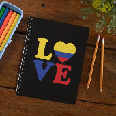 Cool Colombia Flag Love Notitieboek
