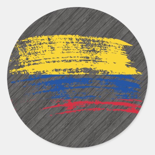 Cool Colombiaanse vlag ontwerp Ronde Sticker (Voorkant)