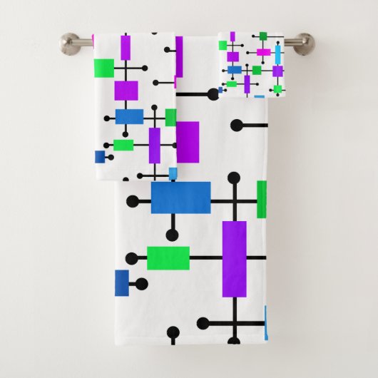 Cool Color Grid Bad Handdoek (Insitu)