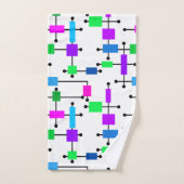 Cool Color Grid Bad Handdoek (Handdoek)