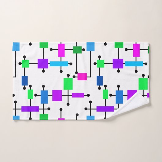 Cool Color Grid Bad Handdoek (Handdoek)