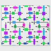 Cool Color Grid Cadeaupapier (Vlak)