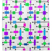 Cool Color Grid Douchegordijn (Voorkant)