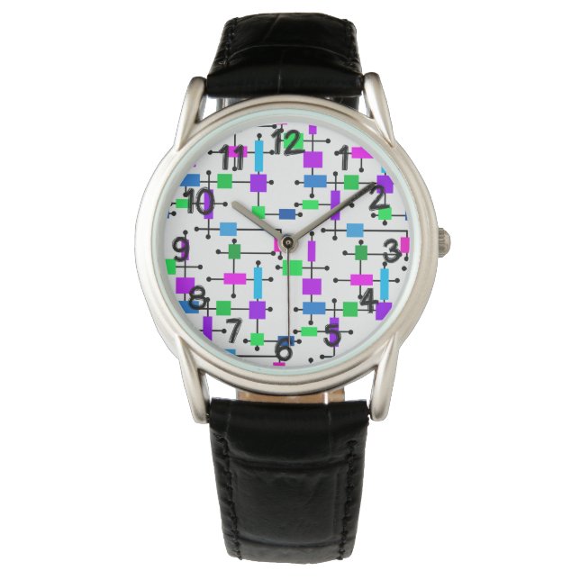 Cool Color Grid Horloge (Voorkant)