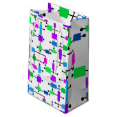 Cool Color Grid Klein Cadeauzakje (Achterkant Gekanteld)