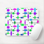 Cool Color Grid Muismat (Met muis)