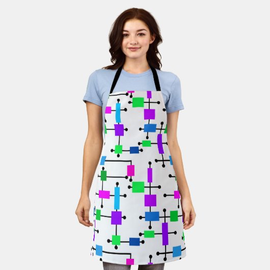 Cool Color Grid Schort (Gedragen)