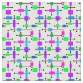 Cool Color Grid Stof (Close Up)
