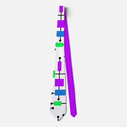Cool Color Grid Stropdas (Voorkant)