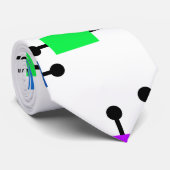 Cool Color Grid Stropdas (Opgerold)