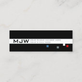 Cool Color Pixels Modern Professional Mini Visitekaartje (Achterkant)