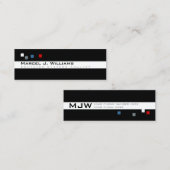 Cool Color Pixels Modern Professional Mini Visitekaartje (Voorkant / Achterkant)