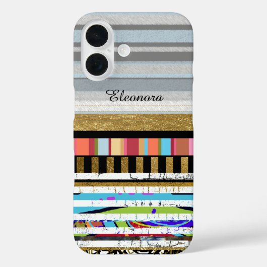 Cool Color Stripes Aangepast Case-Mate iPhone Case (Achterkant)